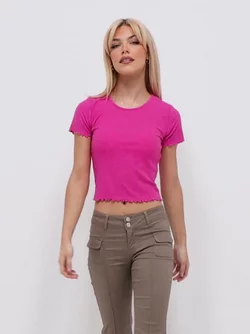 Buy Only ONLEMMA S/S SHORT TOP NOOS JRS - Pink Yarrow