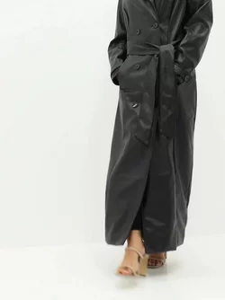 Buy Missguided Belted PU Trench - Black