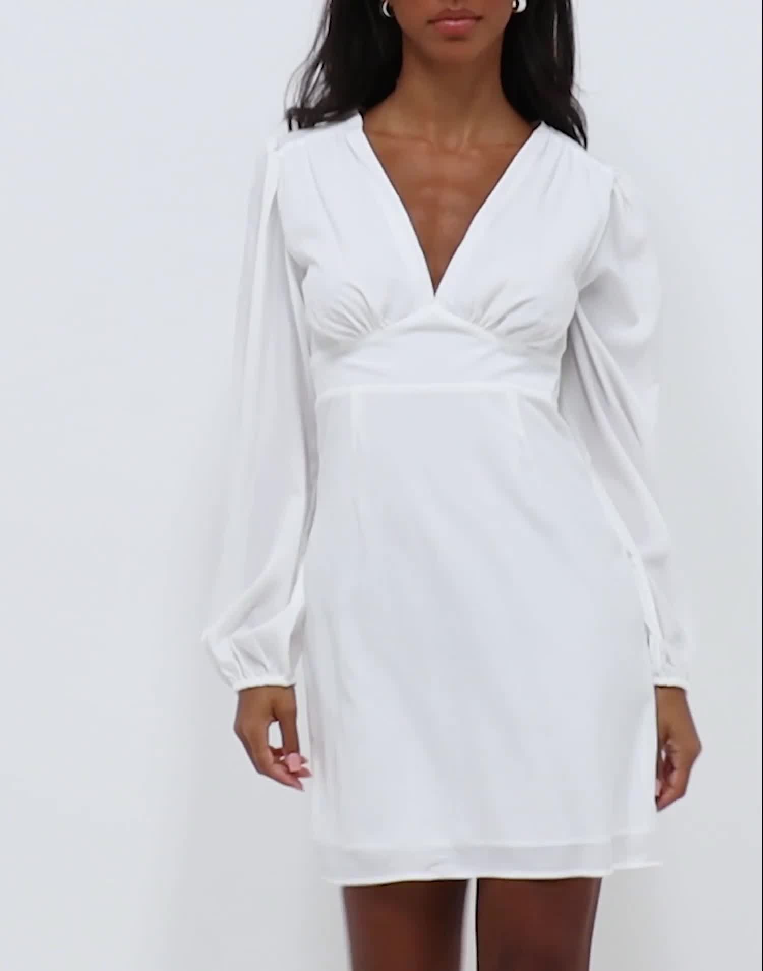 nelly x glamorous crepe mini dress