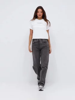 Buy Tommy Jeans TJW TEE - SERIF White LINEAR CLS